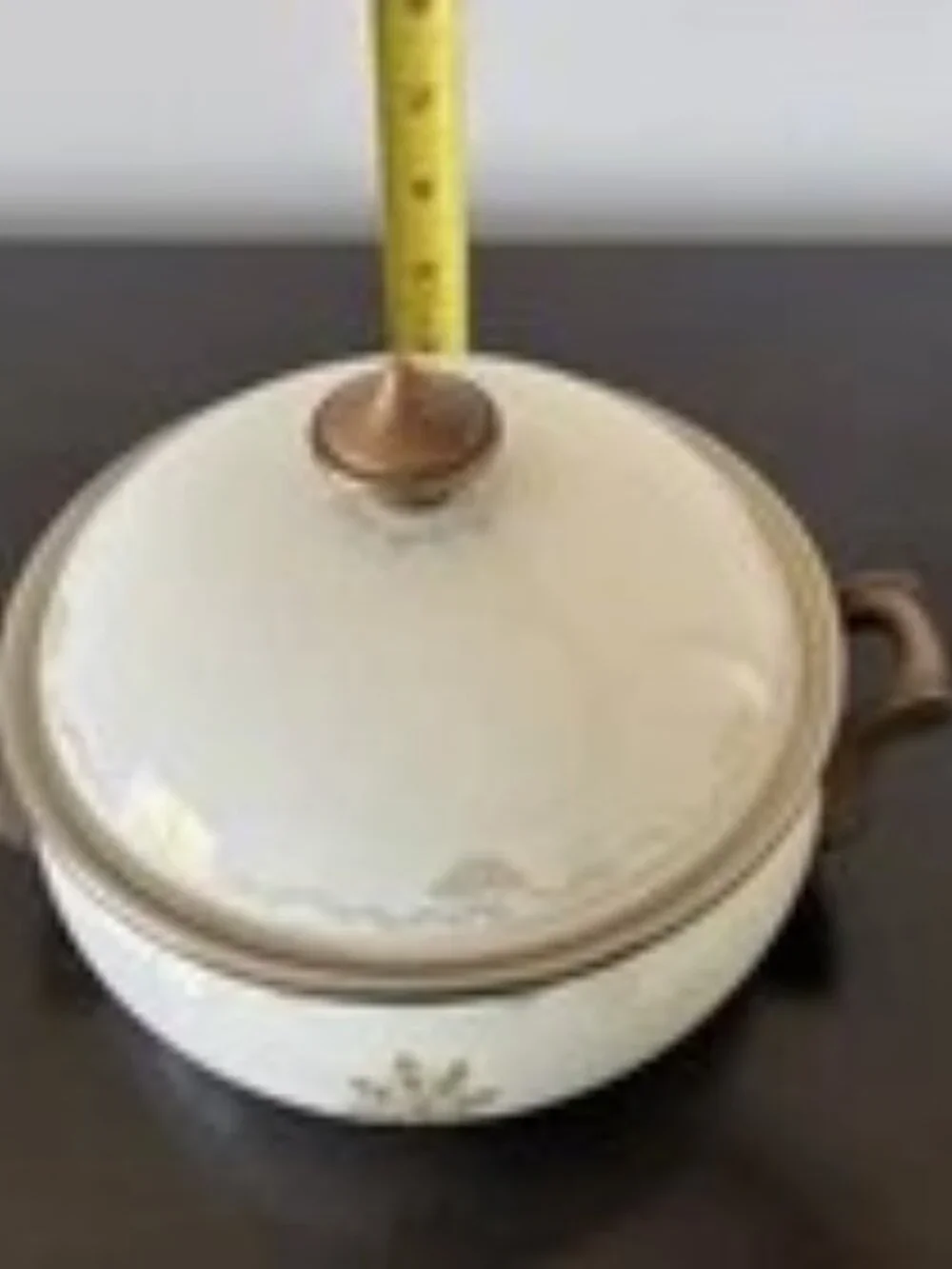 Vintage Asta Dutch Oven German Enameled Casserole Pot with Lid 8.5”